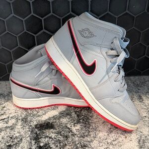 Nike Jordan 1 Wolf Grey Racer Pink GS